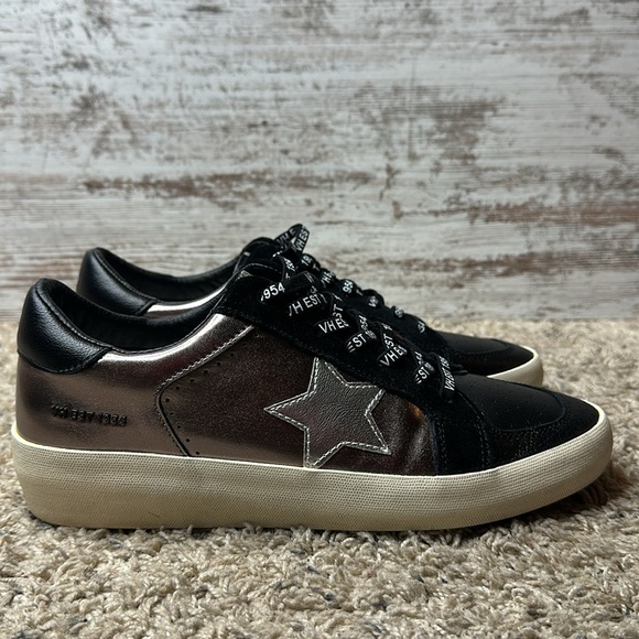 VINTAGE HAVANA Women's Nala Sneaker in black pewter sz 10 - Picture 4 of 14